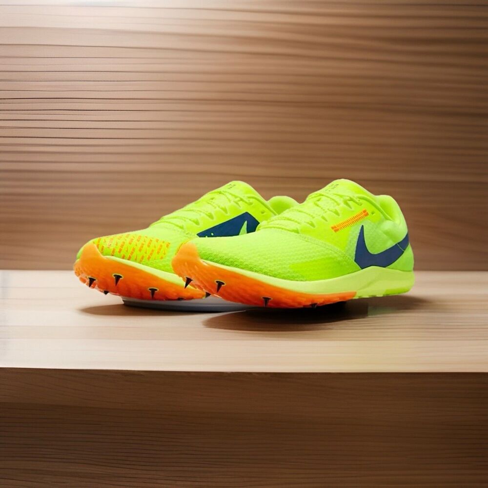 Nike Rival XC 6 Cross Country Spikes Volt Color Mens Size 10 DX7999-701 with Bag
